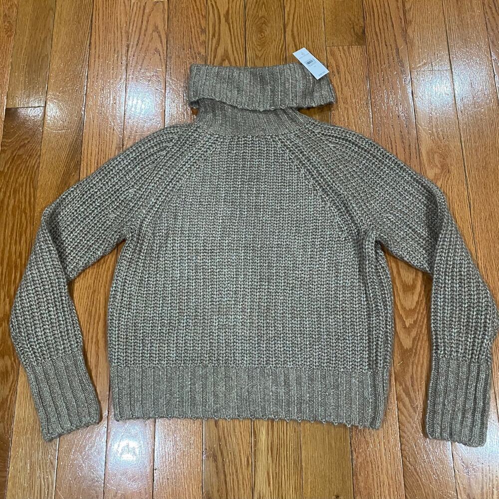 NWT Ann Taylor Tan Long Sleeve Turtleneck Sweater Women's Size M